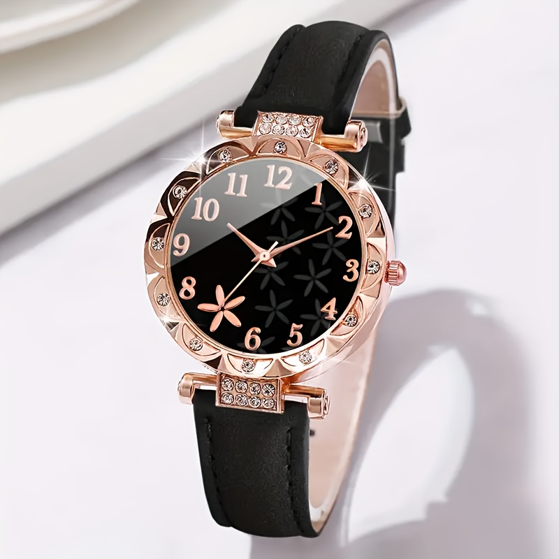 Casual Quartz Watch Set with Butterfly Jewelry Kit